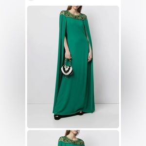 Marchesa Notte cape gown